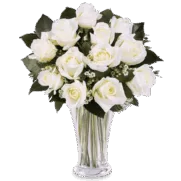 Alternative view of Touche de classe: 12 Roses blanches