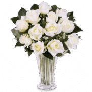 Alternative view of Touche de classe: 12 Roses blanches