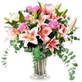 bouquet de fleur lys et rose
