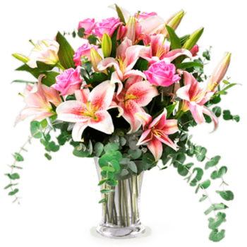 Bouquet kembang bakung jeung ros