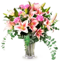 bouquet de fleur lys et rose