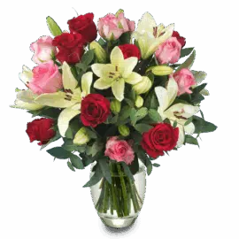 bouquet rose et lys