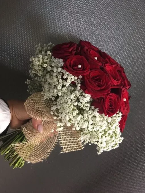 bouquet de mariée rouge
