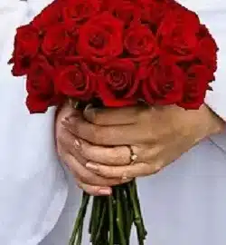 bouquet de fleurs mariage rouge