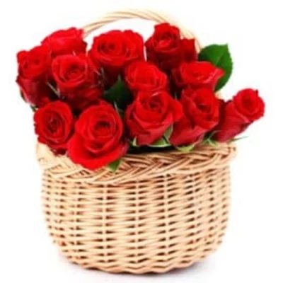Panier Roses Rouges